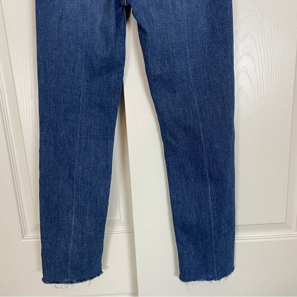 MOTHER The Dazzler Ankle Step Fray Jeans Walking On Coals Wash - Picture 8 of 11